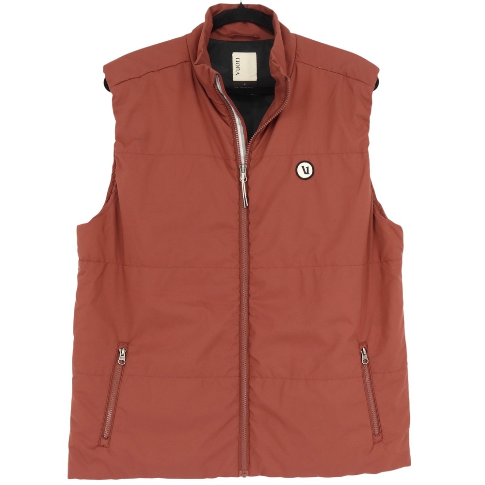 Vuori Mens Echo Insulated Puffer Vest V538 Size L Cedar Primaloft Camo Lining